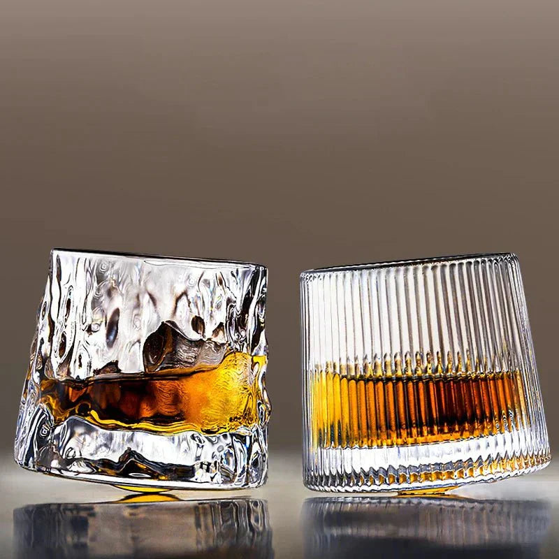 Elegant Textured Whiskey Tumbler Glass 3