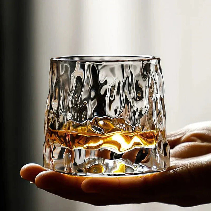 Elegant Textured Whiskey Tumbler Glass 5