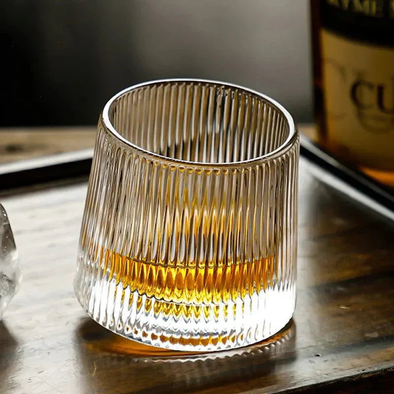 Elegant Textured Whiskey Tumbler Glass 6