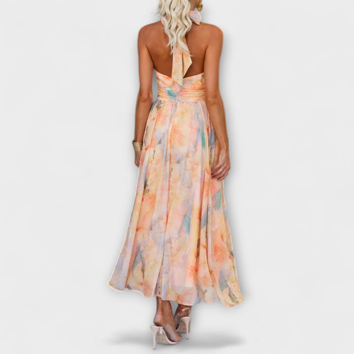 Elegant Watercolor Maxi Dress for Women 1