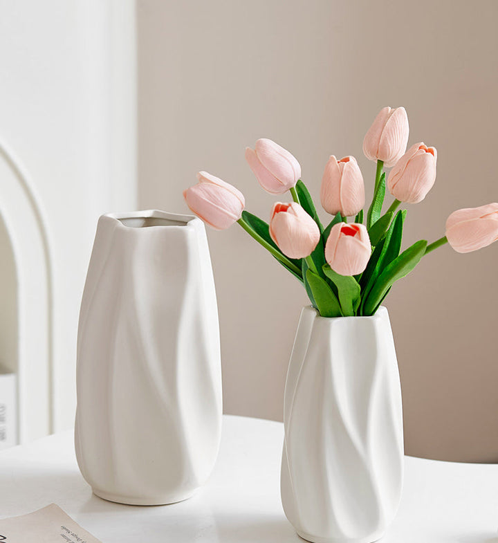 Elegant White Ceramic Vase 6