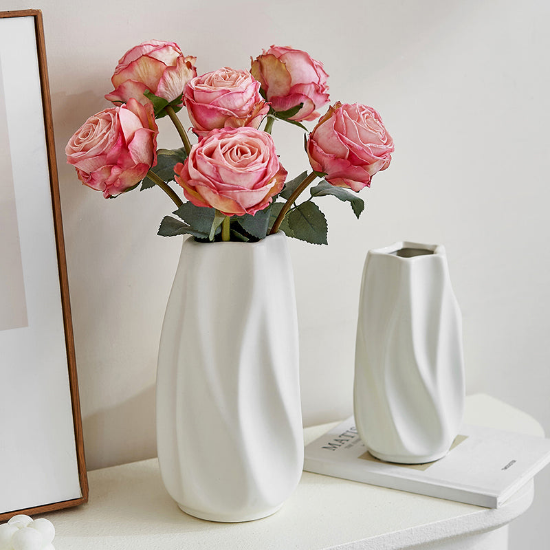 Elegant White Ceramic Vase 7