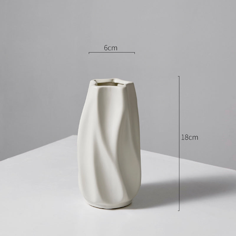Elegant White Ceramic Vase 8