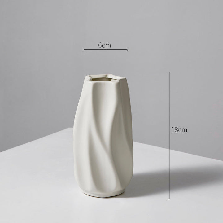 Elegant White Ceramic Vase 8