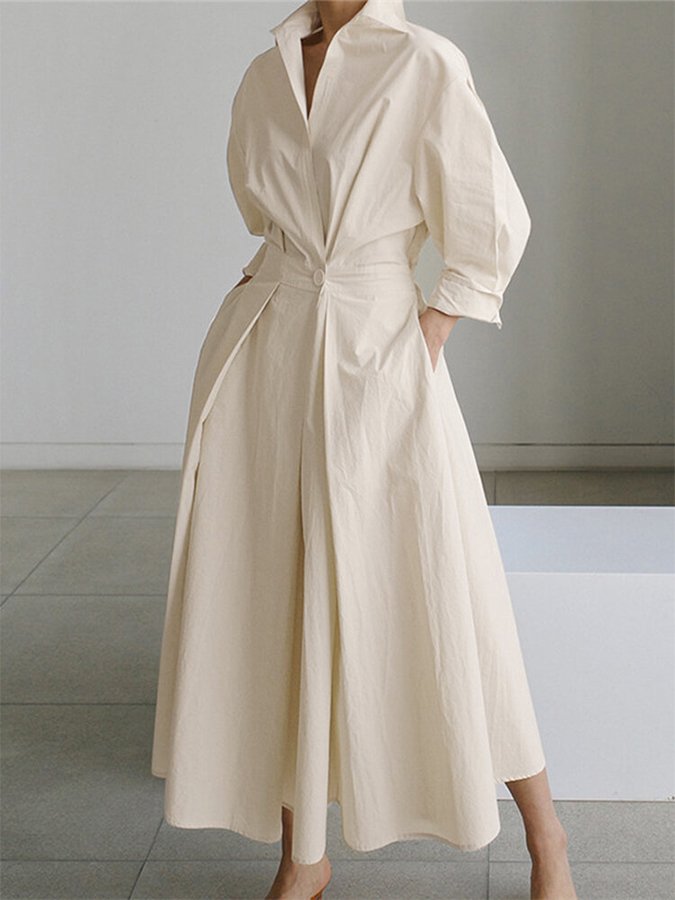 Elegant White Maxi Dress with Belt 0