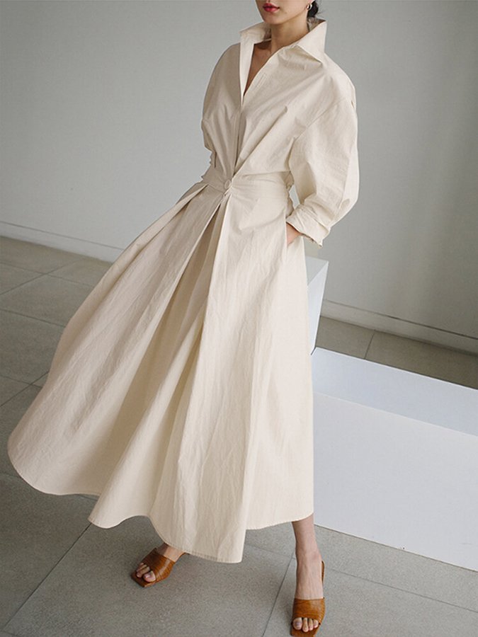 Elegant White Maxi Dress with Belt 1