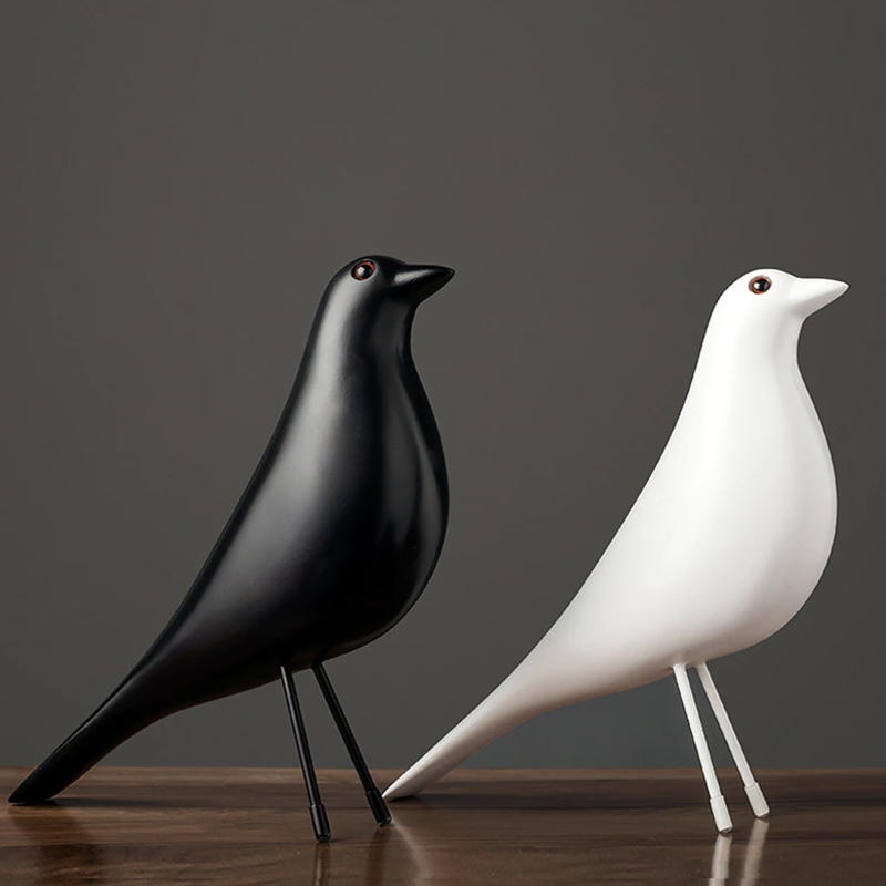 Elegant Wooden Bird Ornament 2