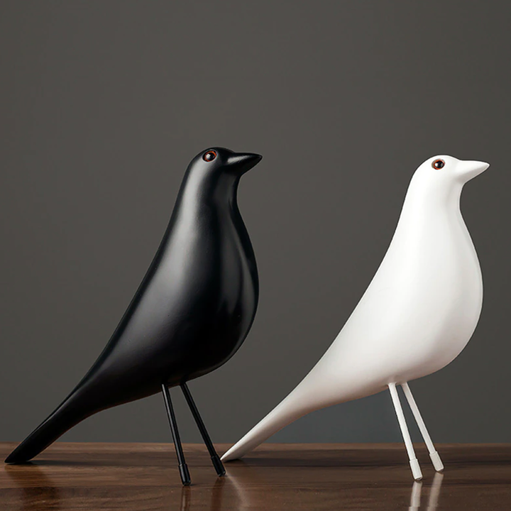 Elegant Wooden Bird Ornament 2