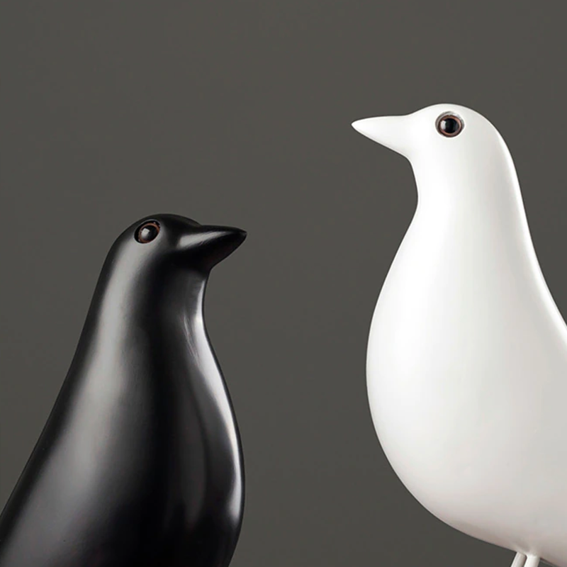 Elegant Wooden Bird Ornament 3