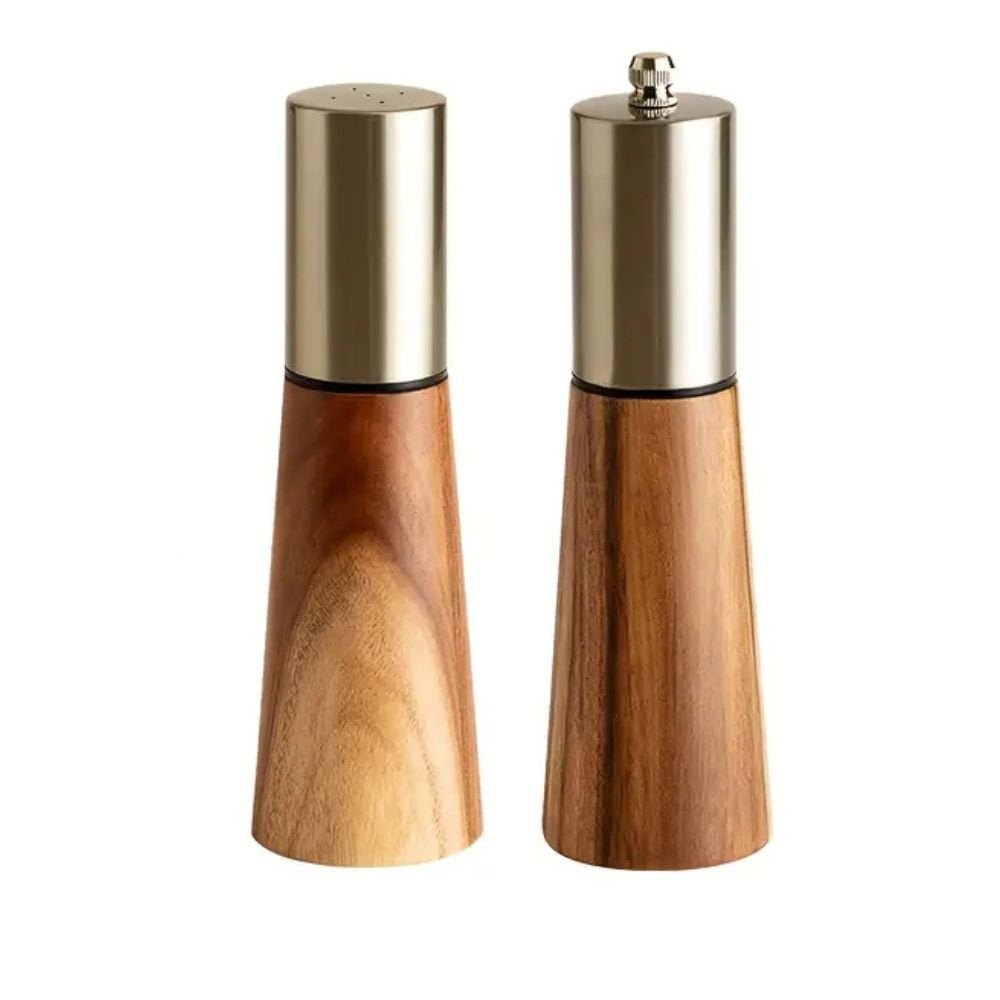 Elegant Wooden Spice Duo 0
