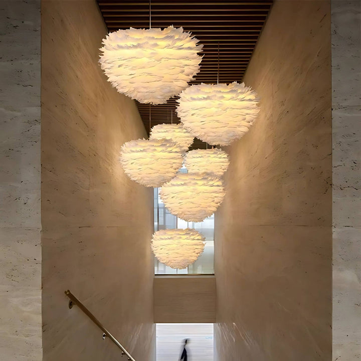 Feather Chandelier Light 3