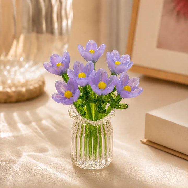 Hand-Blown Glass Flower Set lifestyle