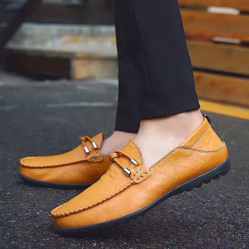 Genuine Leather Black Loafers for Women 5