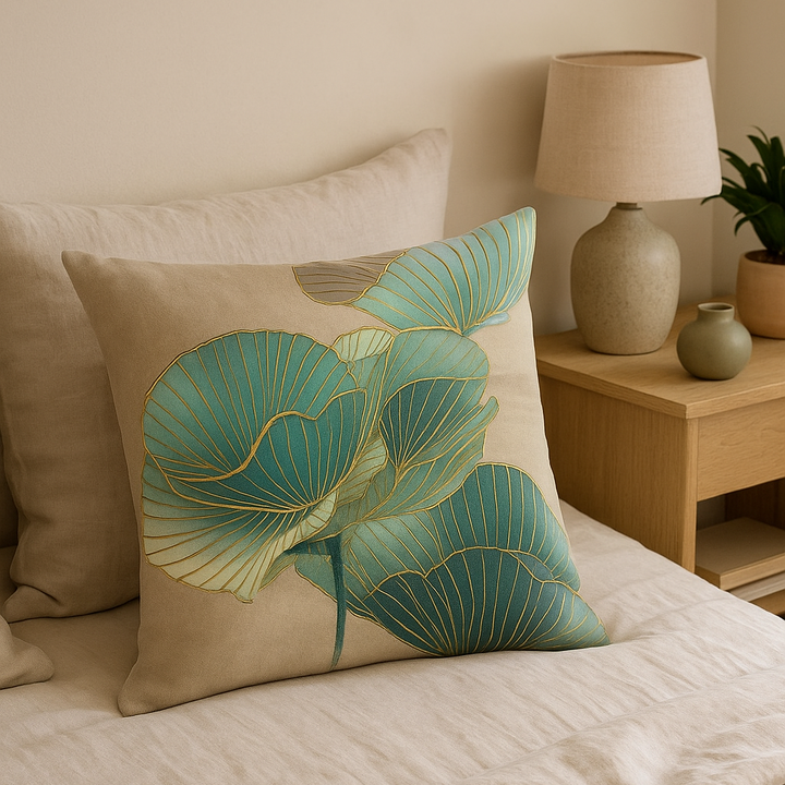 Ginkgo Floral Sofa Cushion Cover 1