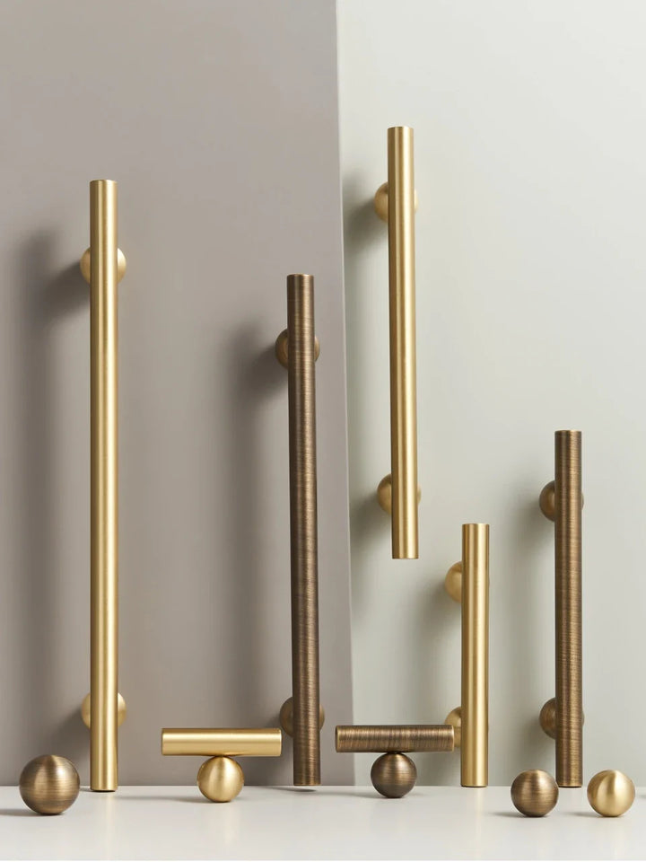 Brass Round Ball Cabinet Pull
