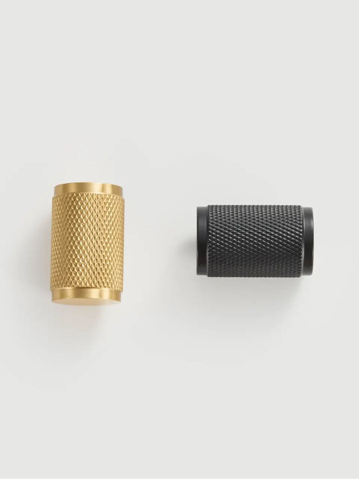 Cross-Knurled Long Brass Cabinet Pull