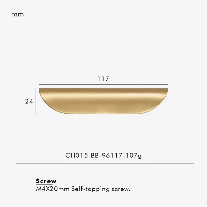 Curved Folded-Edge Cabinet Pull