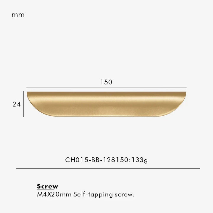 Curved Folded-Edge Cabinet Pull