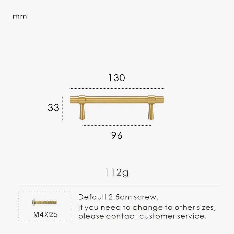 Solid Brass Stepped Ring Cabinet Pull