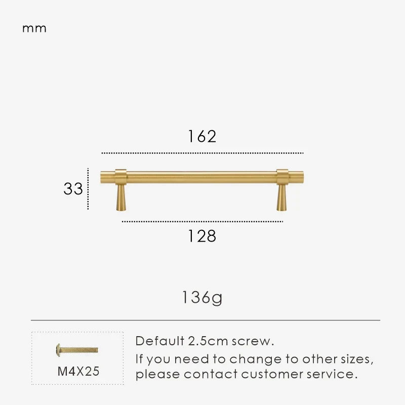Solid Brass Stepped Ring Cabinet Pull
