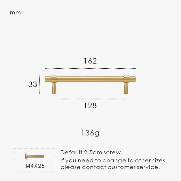 Solid Brass Stepped Ring Cabinet Pull