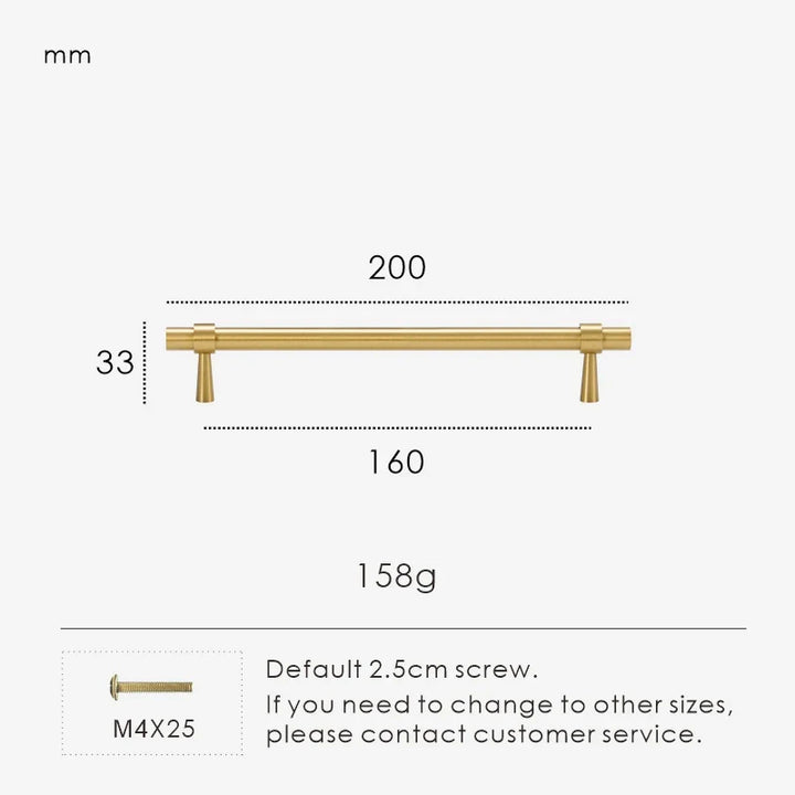 Solid Brass Stepped Ring Cabinet Pull