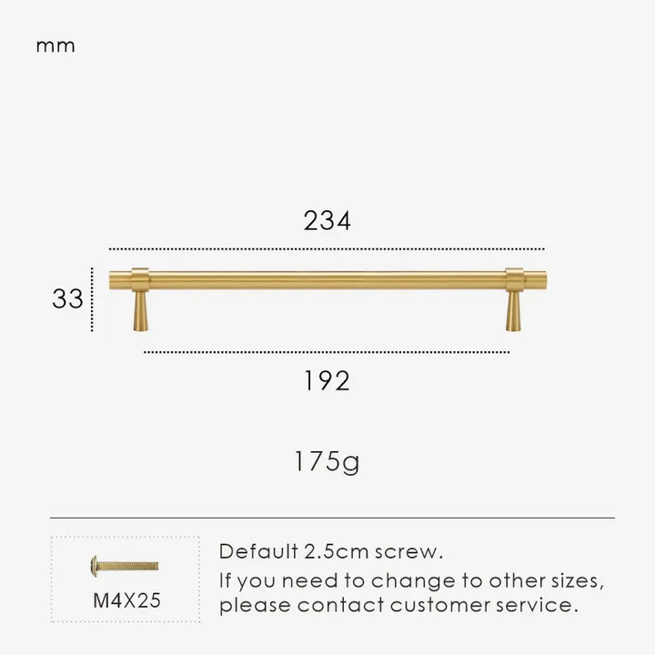 Solid Brass Stepped Ring Cabinet Pull