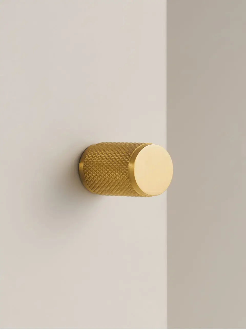 Cross-Knurled Long Brass Cabinet Pull