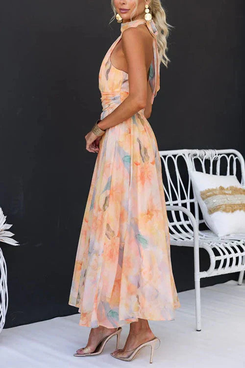 Graceful Floral Maxi Dress 4