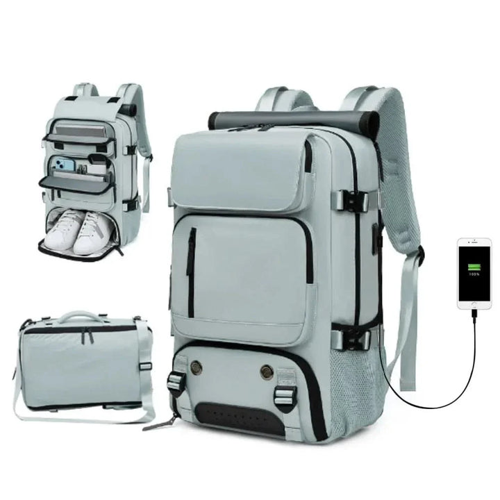 Water-Resistant USB Travel Backpack