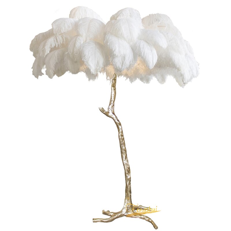 Feather Resin LED Floor Lamp