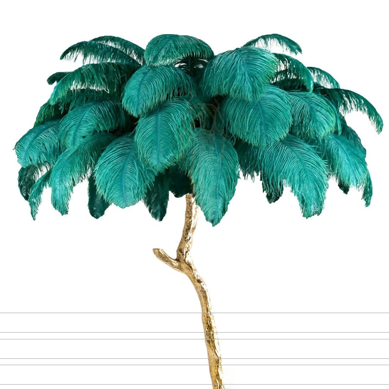 Feather Resin LED Floor Lamp