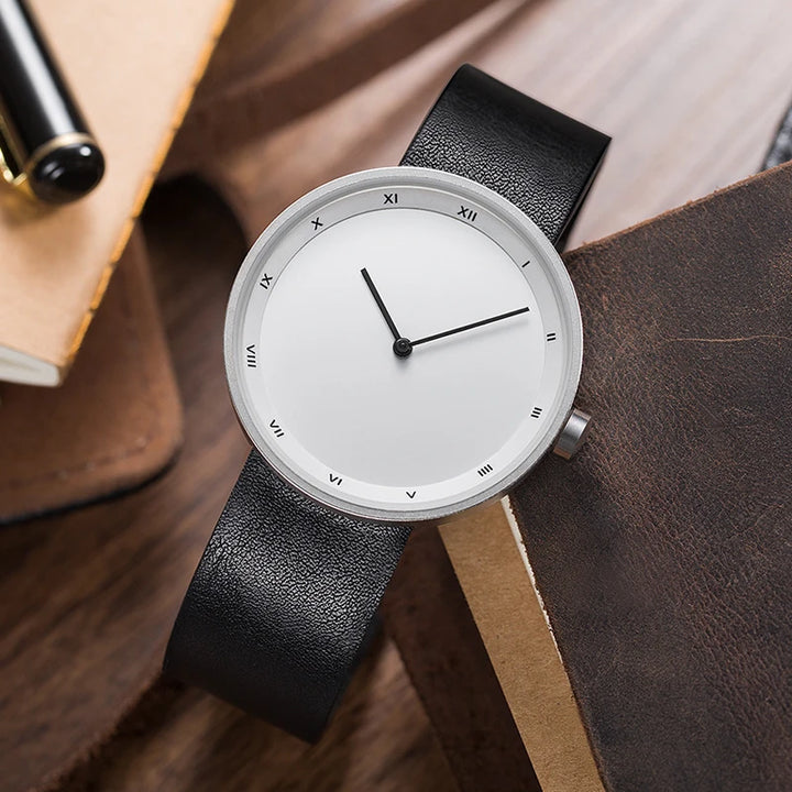 Waterproof PU-Leather Quartz Watch color options