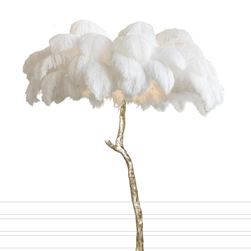 Feather Resin LED Floor Lamp