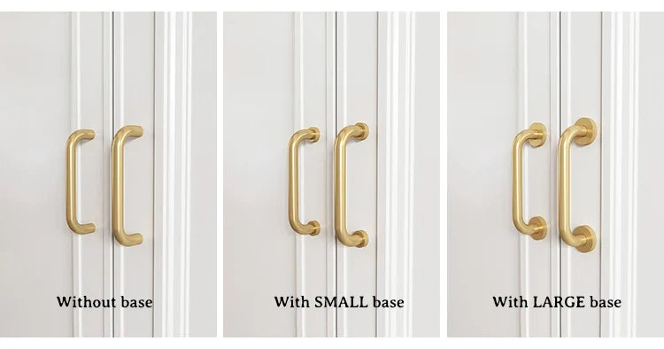 Sculpted Warm Brass Door Handle