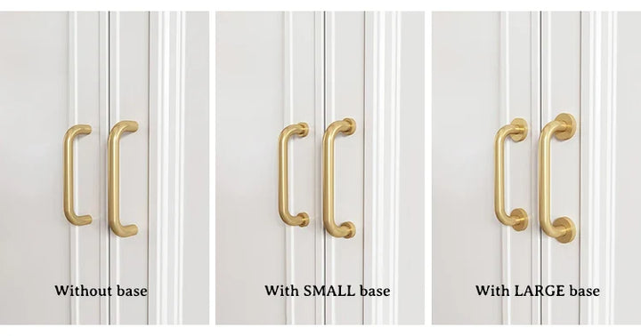 Sculpted Warm Brass Door Handle