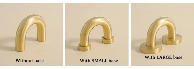 Sculpted Warm Brass Door Handle