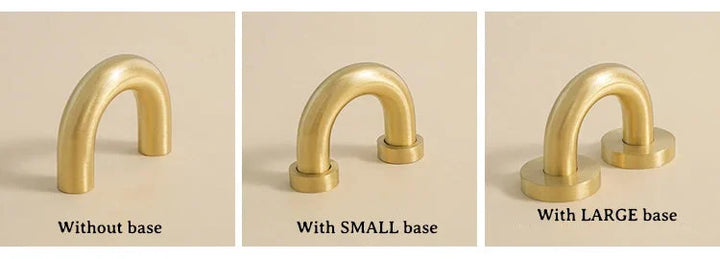 Sculpted Warm Brass Door Handle
