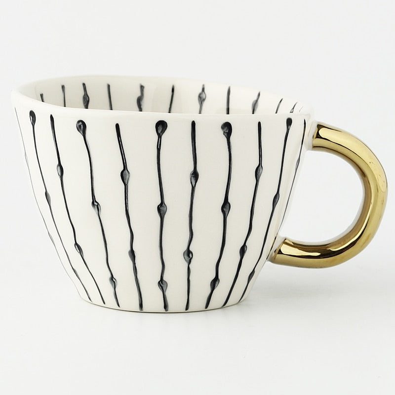 Artisan Glazed Ceramic Mug handle detail