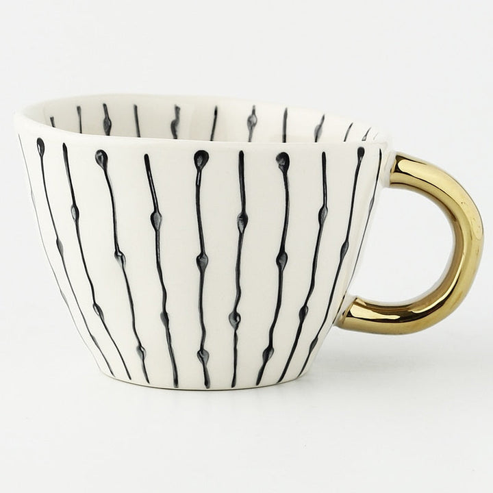 Artisan Glazed Ceramic Mug handle detail