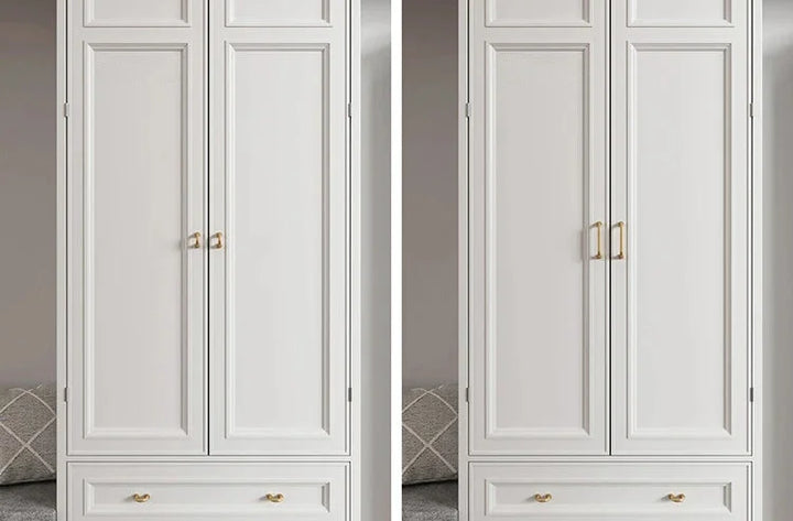 Sculpted Warm Brass Door Handle