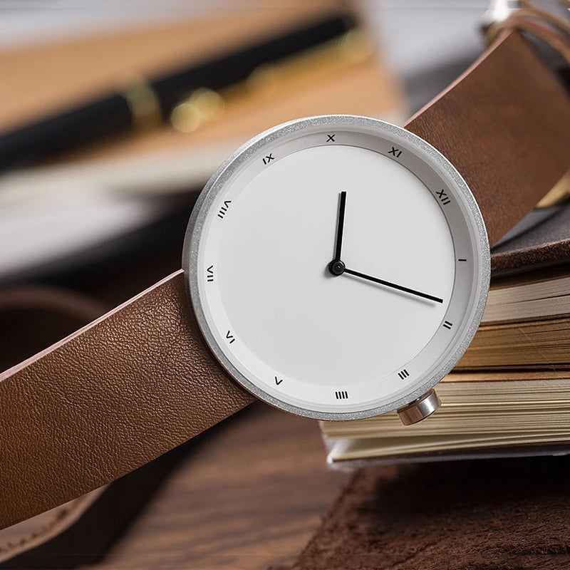 Waterproof PU-Leather Quartz Watch