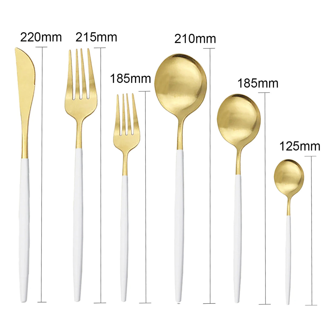 Stainless Steel Flatware Set utensil close-up detail