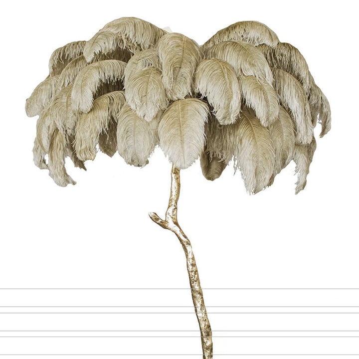 Feather Resin LED Floor Lamp