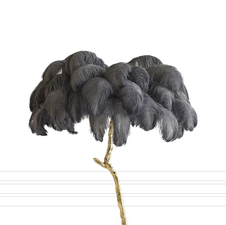 Feather Resin LED Floor Lamp