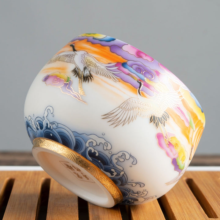 Handcrafted Mutton Fat Jade Tea Cup 4