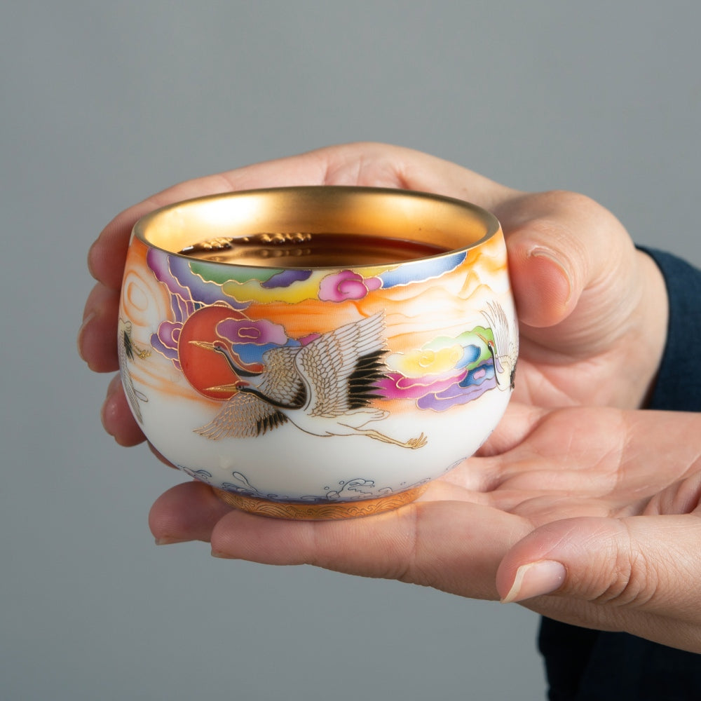 Handcrafted Mutton Fat Jade Tea Cup 8