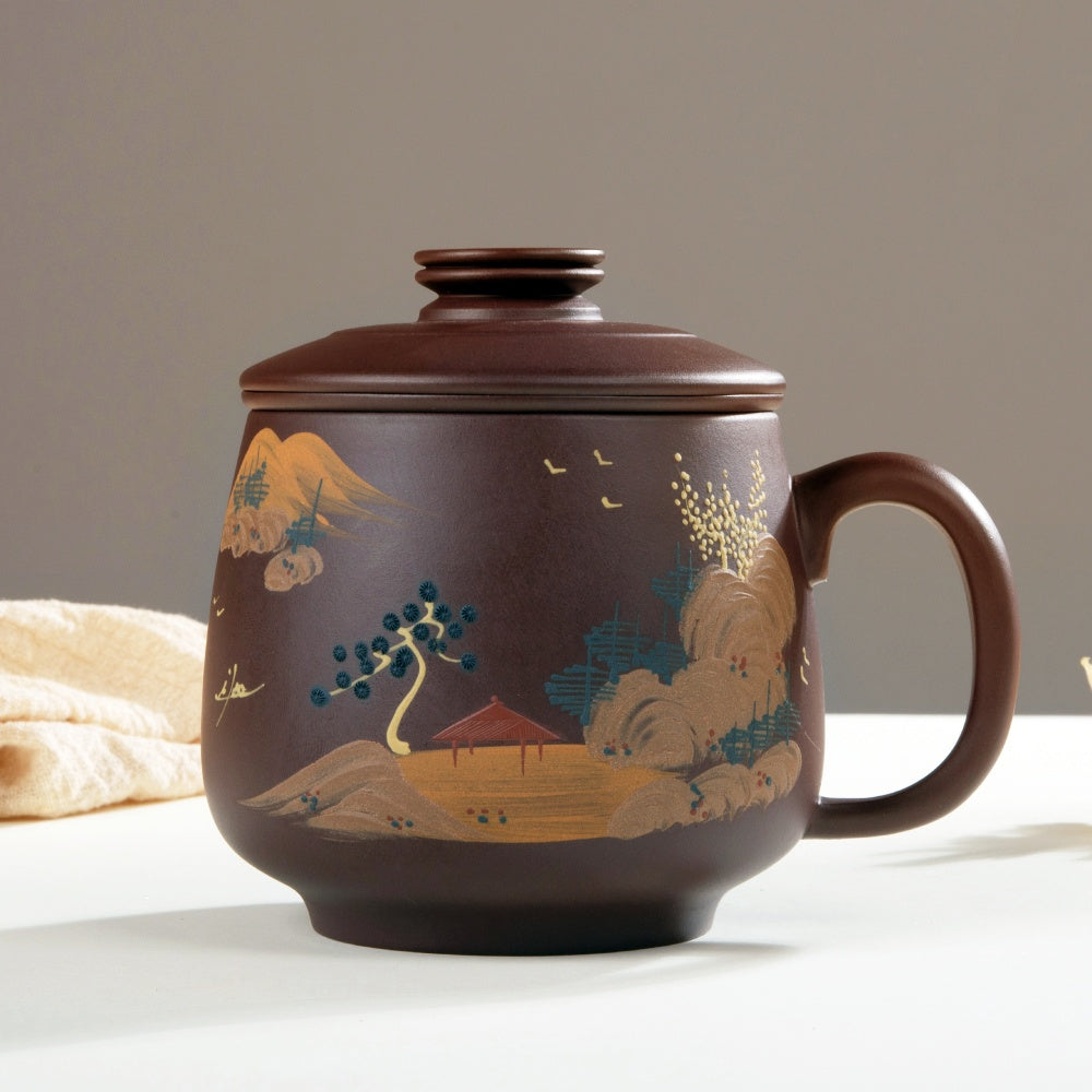 Handcrafted Purple Clay Mug 0