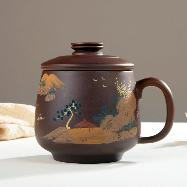 Handcrafted Purple Clay Mug 0