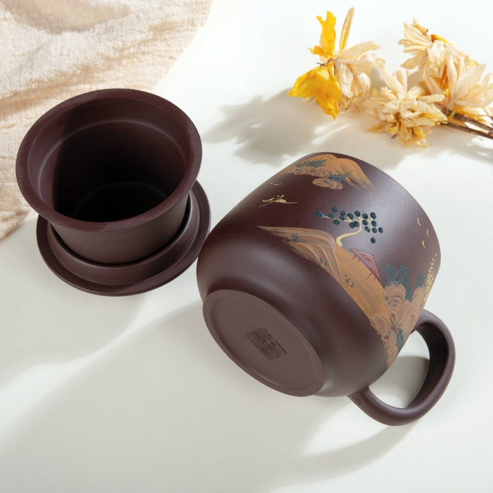 Handcrafted Purple Clay Mug 1